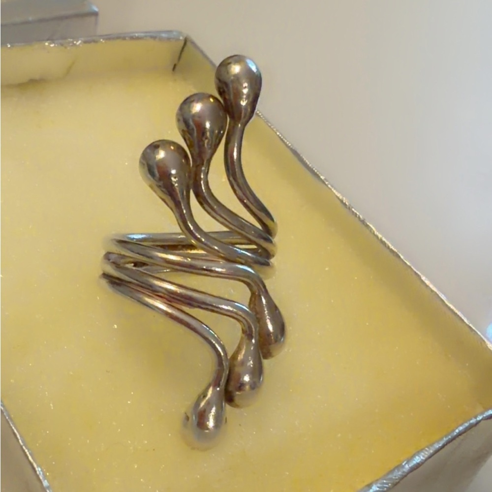 Unique Silver Statement Ring - image 1